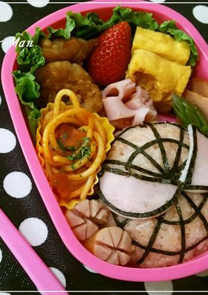ツムツムnaスパイダーマンキャラ弁-レシピのメイン写真