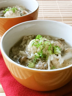 鶏だんごときのこの甘酒スープ-レシピのメイン写真