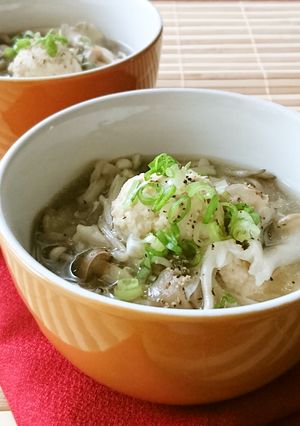 鶏だんごときのこの甘酒スープ-レシピのメイン写真