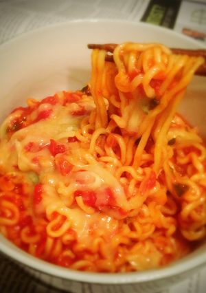 絶品イタリアンな辛ラーメン♡簡単アレンジ-レシピのメイン写真