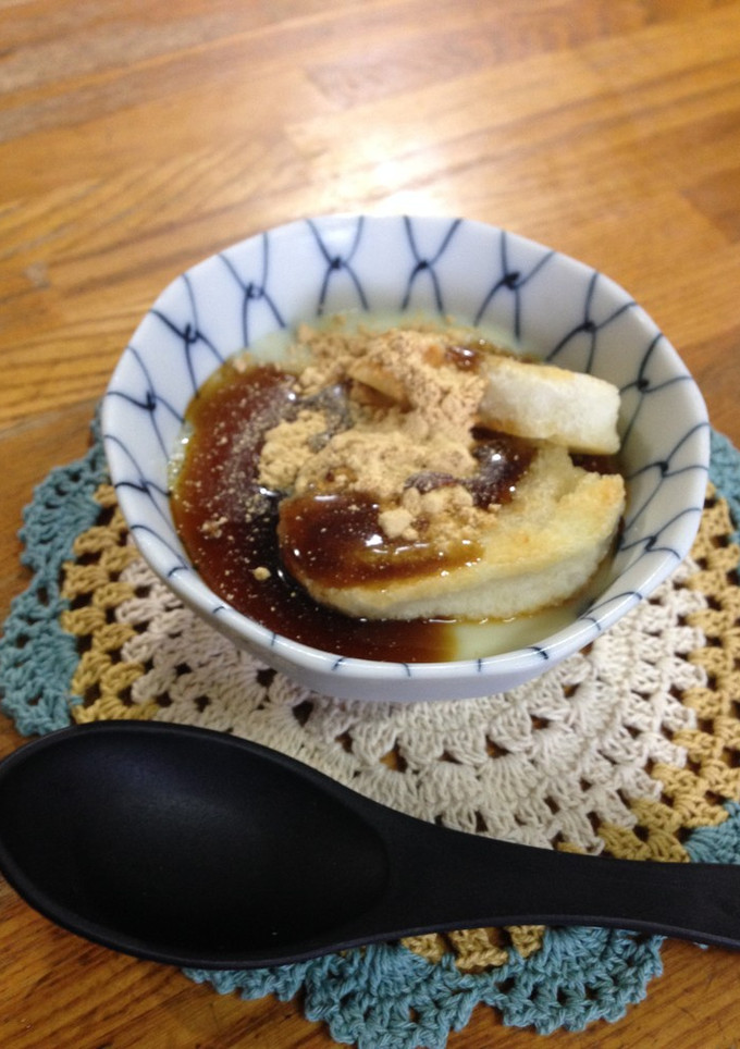 黒蜜ときな粉と揚げ餅の豆漿（どうじゃん）-レシピのメイン写真