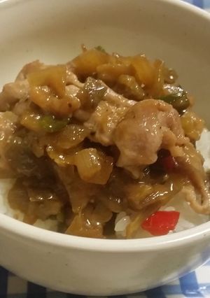 ＊野菜たっぷり！豚こま肉でこってり豚丼＊-レシピのメイン写真