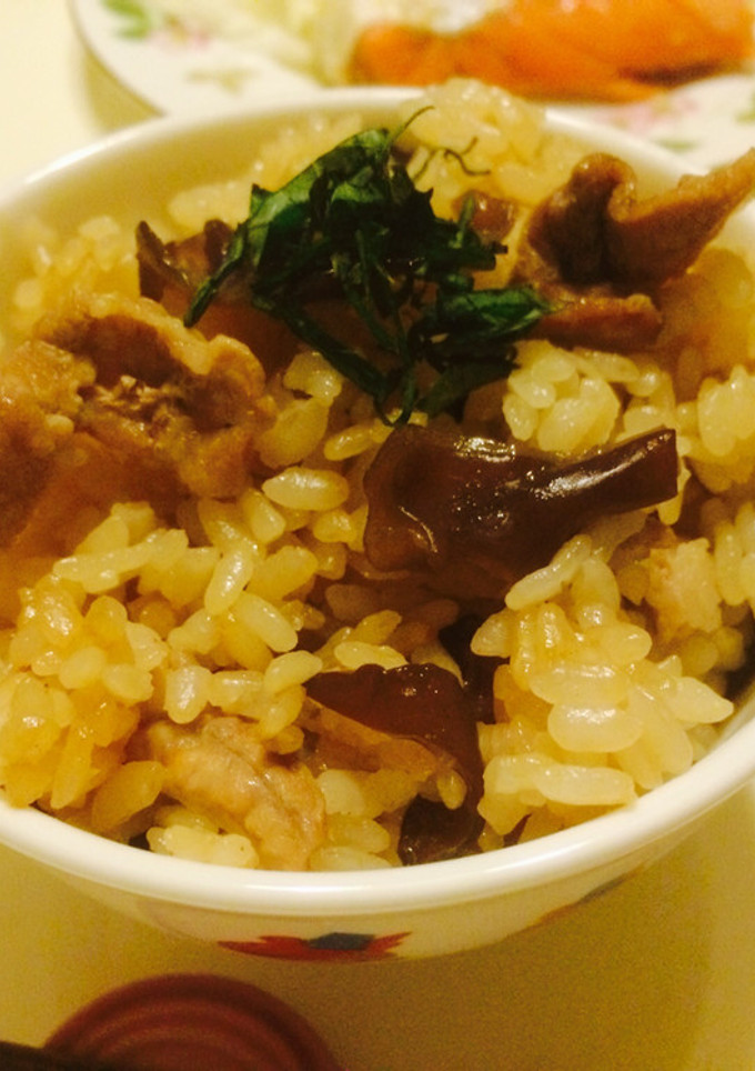 きくらげと豚肉の炊き込みご飯-レシピのメイン写真