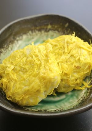 舞茸糝薯の菊花蒸し-レシピのメイン写真
