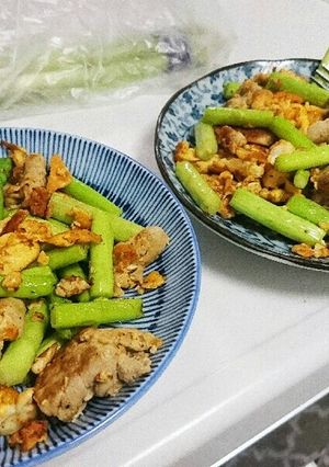 簡単うまっ❕豚と卵とアスパラの炒め-レシピのメイン写真