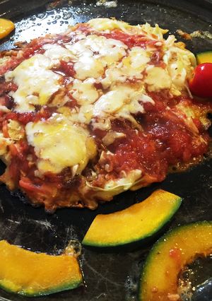 【粉物】京ちゃばな風♡トマトお好み焼き-レシピのメイン写真