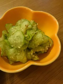 ごま3種☆きゅうりのごま、ごま、ごま和え-レシピのメイン写真