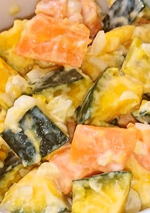 かぼちゃ☆にんじんコロコロマヨサラダ☆-レシピのメイン写真