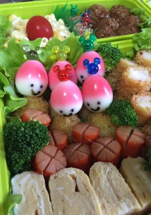 運動会お弁当♡紅組うずら君☆-レシピのメイン写真