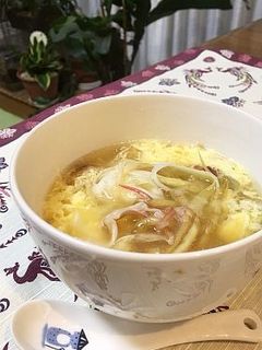月下美人の中華卵スープ-レシピのメイン写真