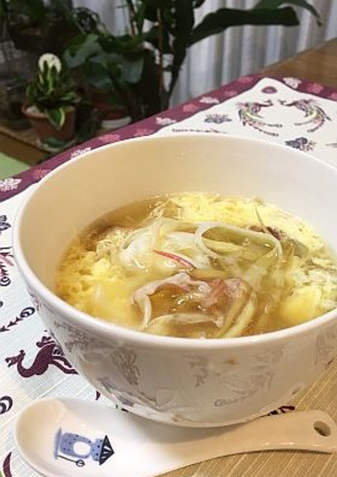 月下美人の中華卵スープ-レシピのメイン写真