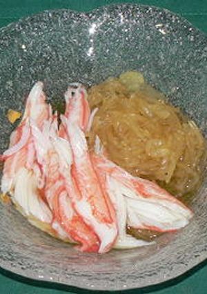 そうめんカボチャとカニかまのめんつゆ味-レシピのメイン写真