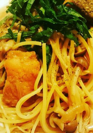 秋鮭ときのこのバタぽんパスタ-レシピのメイン写真