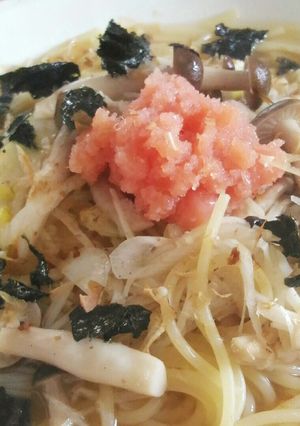 白だしで作る!つゆだく和風たらこパスタ♡-レシピのメイン写真