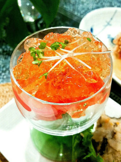 簡単前菜♪トマトのジュレのせ-レシピのメイン写真