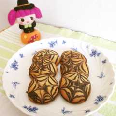 รูปของ ハロウィン簡単♪蜘蛛の巣クッキー