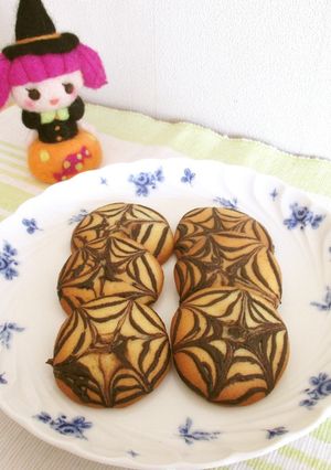 ハロウィン簡単♪蜘蛛の巣クッキー-レシピのメイン写真