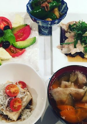 レンジで簡単!ナス豚ポン酢(右上)-レシピのメイン写真