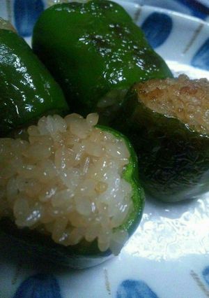 ピーマンde焼おにぎり-レシピのメイン写真