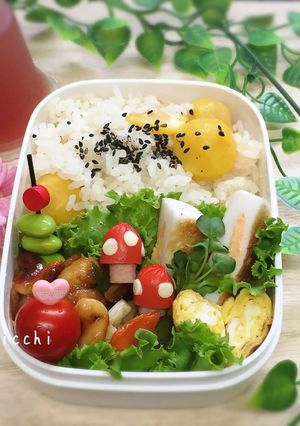 キャラおかず！ウインナーできのこ-レシピのメイン写真