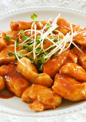 黄金比率の甘辛たれ♬　鶏胸肉で鶏チリ☆-レシピのメイン写真