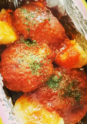 ♡たっぷりトマトの煮込みハンバーグ♡-レシピのメイン写真