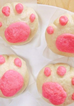 HBで作る♡ぷにぷに肉球あんまん-レシピのメイン写真