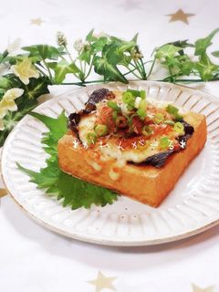 おつまみにも♡厚揚げの海苔チーズ焼き♡-レシピのメイン写真