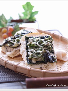 山菜チーズトースト-レシピのメイン写真
