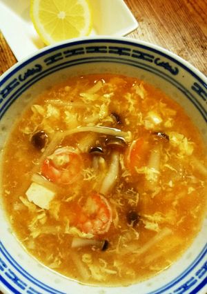 熱々酸辣湯風トムヤムクンスープ-レシピのメイン写真