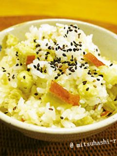 【もち米】さつまいものおこわ-レシピのメイン写真