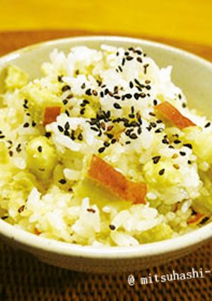 【もち米】さつまいものおこわ-レシピのメイン写真