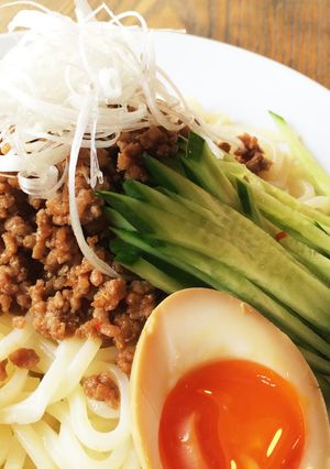 にんにく三昧♪半熟卵の肉味噌★温うどん-レシピのメイン写真