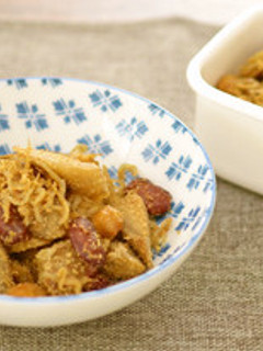 妊娠、授乳に!ごぼうと豆の胡麻きんぴら-レシピのメイン写真
