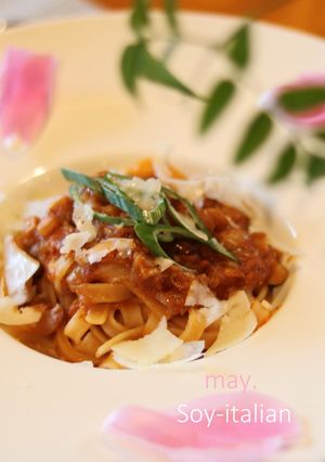 煎り大豆で！大豆ラグーのパスタ-レシピのメイン写真