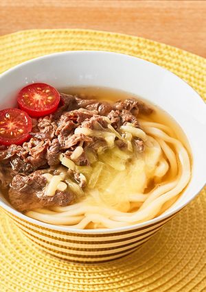 チーズ肉うどん-レシピのメイン写真