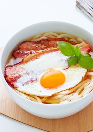 モーニング月見うどん-レシピのメイン写真