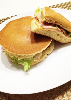 簡単、美味しいホットケーキサンド。-レシピのメイン写真