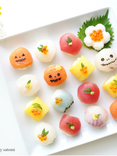 ハロウィーン手毬寿司-レシピのメイン写真