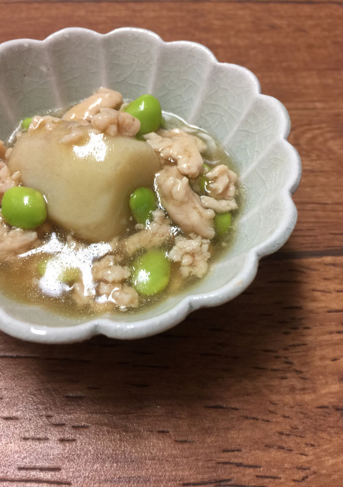 里芋と枝豆のそぼろあん-レシピのメイン写真