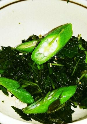 おくらとモロヘイヤのポン酢和え-レシピのメイン写真