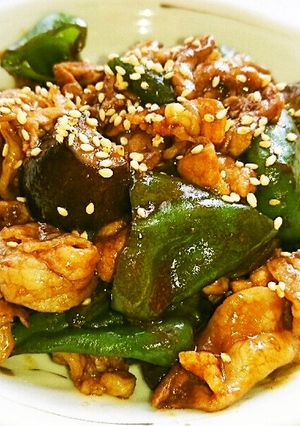 豚こま肉となすとピーマンの味噌炒め-レシピのメイン写真