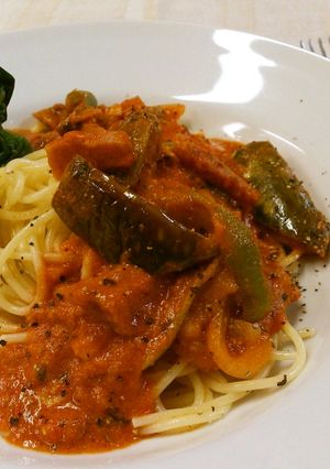 夏の名残りのトマトクリームパスタ-レシピのメイン写真