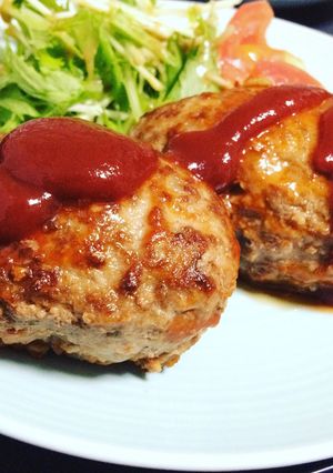 俵ハンバーグ!肉汁!ボリューム満点♡-レシピのメイン写真