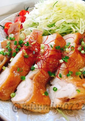 お酒と醤油で☆焼かない照り焼き風チキン-レシピのメイン写真