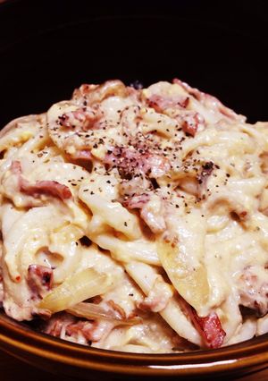 生クリーム不要☆簡単カルボナーラうどん-レシピのメイン写真