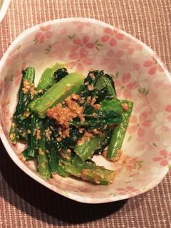 超簡単小松菜の胡麻味噌和え-レシピのメイン写真