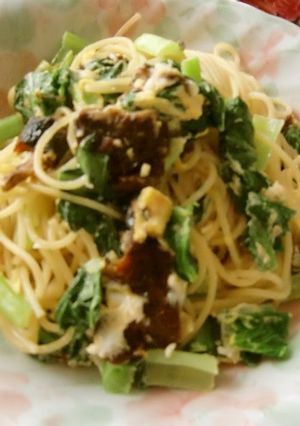 バリラ♡小松菜とニシン甘露煮の時短パスタ-レシピのメイン写真