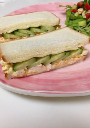 卵とチーズときゅうりのサンド-レシピのメイン写真
