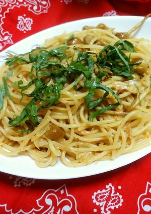 ☆ナメコとキムチの和風スパ☆-レシピのメイン写真